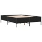 vidaXL Bettgestell Schwarz 120x190 cm Holzwerkstoff und Metall vidaXL Bettgestell Schwarz 120x190 cm Holzwerkstoff und Metall