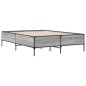 vidaXL Bettgestell Grau Sonoma 120x190 cm Holzwerkstoff und Metall vidaXL Bettgestell Grau Sonoma 120x190 cm Holzwerkstoff und Metall
