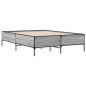 vidaXL Bettgestell Grau Sonoma 120x190 cm Holzwerkstoff und Metall vidaXL Bettgestell Grau Sonoma 120x190 cm Holzwerkstoff und Metall