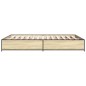 vidaXL Bettgestell Sonoma-Eiche 120x200 cm Holzwerkstoff und Metall vidaXL Bettgestell Sonoma-Eiche 120x200 cm Holzwerkstoff und Metall