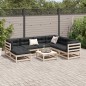 vidaXL 8-tlg. Garten-Sofagarnitur mit Kissen Massivholz Kiefer vidaXL 8-tlg. Garten-Sofagarnitur mit Kissen Massivholz Kiefer