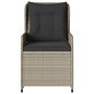 vidaXL Gartensessel 2 Stk. Verstellbar Hellgrau Poly Rattan vidaXL Gartensessel 2 Stk. Verstellbar Hellgrau Poly Rattan