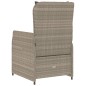 vidaXL Gartensessel 2 Stk. Verstellbar Hellgrau Poly Rattan vidaXL Gartensessel 2 Stk. Verstellbar Hellgrau Poly Rattan