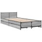 vidaXL Bettgestell mit Schubladen Grau Sonoma 100x200 cm Holzwerkstoff vidaXL Bettgestell mit Schubladen Grau Sonoma 100x200 cm Holzwerkstoff