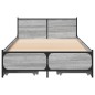 vidaXL Bettgestell mit Schubladen Grau Sonoma 100x200 cm Holzwerkstoff vidaXL Bettgestell mit Schubladen Grau Sonoma 100x200 cm Holzwerkstoff