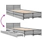 vidaXL Bettgestell mit Schubladen Grau Sonoma 100x200 cm Holzwerkstoff vidaXL Bettgestell mit Schubladen Grau Sonoma 100x200 cm Holzwerkstoff