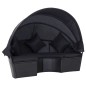 vidaXL Outdoor-Loungebett mit Dach Poly Rattan Schwarz vidaXL Outdoor-Loungebett mit Dach Poly Rattan Schwarz