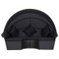vidaXL Outdoor-Loungebett mit Dach Poly Rattan Schwarz vidaXL Outdoor-Loungebett mit Dach Poly Rattan Schwarz