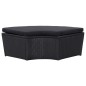 vidaXL Outdoor-Loungebett mit Dach Poly Rattan Schwarz vidaXL Outdoor-Loungebett mit Dach Poly Rattan Schwarz