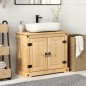 vidaXL Waschbeckenunterschrank Corona 73x33x60 cm Massivholz Kiefer vidaXL Waschbeckenunterschrank Corona 73x33x60 cm Massivholz Kiefer
