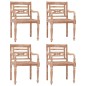 vidaXL Batavia-Stühle 4 Stk. Weiß Massivholz Teak vidaXL Batavia-Stühle 4 Stk. Weiß Massivholz Teak