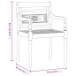 vidaXL Batavia-Stühle 4 Stk. Weiß Massivholz Teak vidaXL Batavia-Stühle 4 Stk. Weiß Massivholz Teak