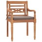 vidaXL 5-tlg. Garten-Essgruppe mit Dunkelgrauen Kissen Massivholz Teak vidaXL 5-tlg. Garten-Essgruppe mit Dunkelgrauen Kissen Massivholz Teak