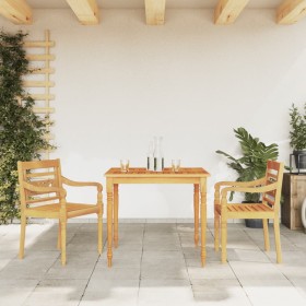 vidaXL 3-tlg. Garten-Essgruppe Massivholz Teak