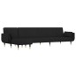 vidaXL Schlafsofa in L-Form Schwarz 275x140x70 cm Samt vidaXL Schlafsofa in L-Form Schwarz 275x140x70 cm Samt