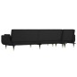 vidaXL Schlafsofa in L-Form Schwarz 275x140x70 cm Samt vidaXL Schlafsofa in L-Form Schwarz 275x140x70 cm Samt
