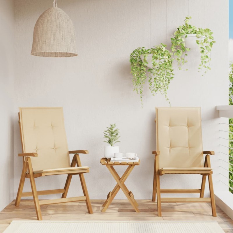 vidaXL Gartenstühle mit Kissen 2 Stk. Massivholz Teak vidaXL Gartenstühle mit Kissen 2 Stk. Massivholz Teak