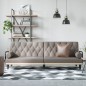 vidaXL Schlafsofa mit Armlehnen Taupe Stoff vidaXL Schlafsofa mit Armlehnen Taupe Stoff