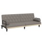 vidaXL Schlafsofa mit Armlehnen Taupe Stoff vidaXL Schlafsofa mit Armlehnen Taupe Stoff