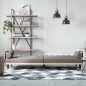vidaXL Schlafsofa mit Armlehnen Taupe Stoff vidaXL Schlafsofa mit Armlehnen Taupe Stoff