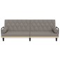 vidaXL Schlafsofa mit Armlehnen Taupe Stoff vidaXL Schlafsofa mit Armlehnen Taupe Stoff