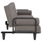 vidaXL Schlafsofa mit Armlehnen Taupe Stoff vidaXL Schlafsofa mit Armlehnen Taupe Stoff