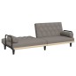vidaXL Schlafsofa mit Armlehnen Taupe Stoff vidaXL Schlafsofa mit Armlehnen Taupe Stoff