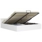 vidaXL Bett mit Bettkasten Hydraulisch LED Weiß Kunstleder 180x200 cm vidaXL Bett mit Bettkasten Hydraulisch LED Weiß Kunstleder 180x200 cm