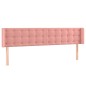 vidaXL LED Kopfteil Rosa 183x16x78/88 cm Samt vidaXL LED Kopfteil Rosa 183x16x78/88 cm Samt