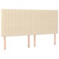 vidaXL Boxspringbett mit Matratze Creme 160x200 cm Stoff vidaXL Boxspringbett mit Matratze Creme 160x200 cm Stoff