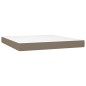 vidaXL Boxspringbett mit Matratze Taupe 160x200 cm Stoff vidaXL Boxspringbett mit Matratze Taupe 160x200 cm Stoff