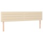 vidaXL Boxspringbett mit Matratze & LED Creme 160x200 cm Stoff vidaXL Boxspringbett mit Matratze & LED Creme 160x200 cm Stoff