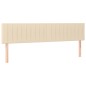 vidaXL Boxspringbett mit Matratze & LED Creme 160x200 cm Stoff vidaXL Boxspringbett mit Matratze & LED Creme 160x200 cm Stoff