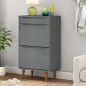 vidaXL Schuhschrank MOLDE Grau 59,5x35x103 cm Massivholz Kiefer vidaXL Schuhschrank MOLDE Grau 59,5x35x103 cm Massivholz Kiefer
