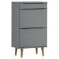 vidaXL Schuhschrank MOLDE Grau 59,5x35x103 cm Massivholz Kiefer vidaXL Schuhschrank MOLDE Grau 59,5x35x103 cm Massivholz Kiefer