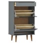 vidaXL Schuhschrank MOLDE Grau 59,5x35x103 cm Massivholz Kiefer vidaXL Schuhschrank MOLDE Grau 59,5x35x103 cm Massivholz Kiefer