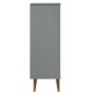 vidaXL Schuhschrank MOLDE Grau 59,5x35x103 cm Massivholz Kiefer vidaXL Schuhschrank MOLDE Grau 59,5x35x103 cm Massivholz Kiefer