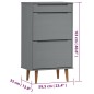 vidaXL Schuhschrank MOLDE Grau 59,5x35x103 cm Massivholz Kiefer vidaXL Schuhschrank MOLDE Grau 59,5x35x103 cm Massivholz Kiefer