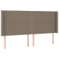 vidaXL Boxspringbett mit Matratze & LED Taupe 160x200 cm Stoff vidaXL Boxspringbett mit Matratze & LED Taupe 160x200 cm Stoff