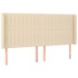 vidaXL Boxspringbett mit Matratze & LED Creme 160x200 cm Stoff vidaXL Boxspringbett mit Matratze & LED Creme 160x200 cm Stoff