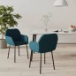 vidaXL Esszimmerstühle 2 Stk. Blau Samt vidaXL Esszimmerstühle 2 Stk. Blau Samt