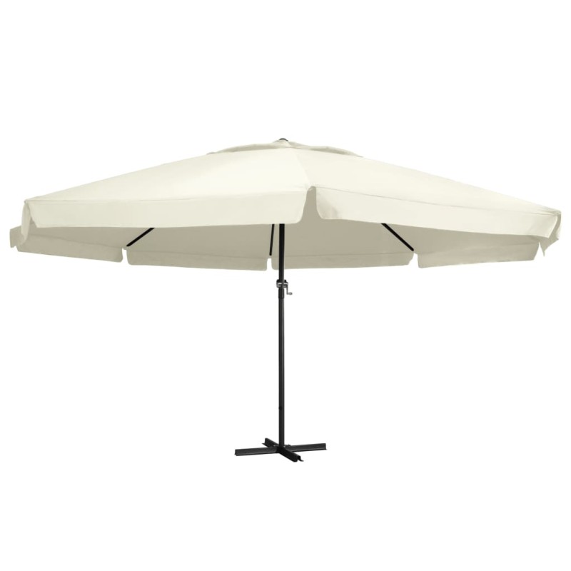 vidaXL Sonnenschirm mit Aluminium-Mast 600 cm Sandweiß vidaXL Sonnenschirm mit Aluminium-Mast 600 cm Sandweiß