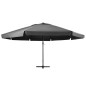 vidaXL Sonnenschirm mit Aluminium-Mast 600 cm Anthrazit vidaXL Sonnenschirm mit Aluminium-Mast 600 cm Anthrazit