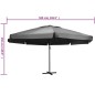 vidaXL Sonnenschirm mit Aluminium-Mast 600 cm Anthrazit vidaXL Sonnenschirm mit Aluminium-Mast 600 cm Anthrazit