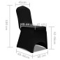 vidaXL Stretch Stuhlbezug 4 Stück Schwarz vidaXL Stretch Stuhlbezug 4 Stück Schwarz