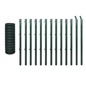 vidaXL Eurozaun Stahl 25 x 0,8 m Grün