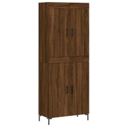 Highboard Braun Eichen-Optik 69,5x34x180 cm Holzwerkstoff
