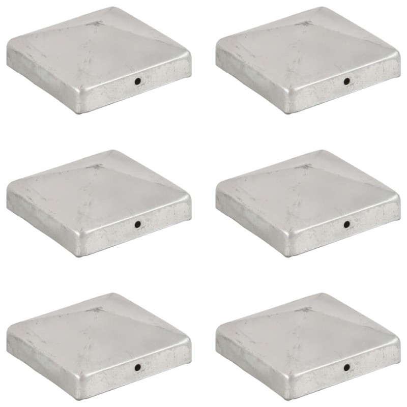 vidaXL Pfostenkappen 6 Stk. Pyramide Verzinktes Metall 91 x 91 mm vidaXL Pfostenkappen 6 Stk. Pyramide Verzinktes Metall 91 x 91 mm