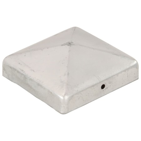 vidaXL Pfostenkappen 6 Stk. Pyramide Verzinktes Metall 91 x 91 mm  