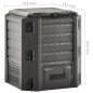 vidaXL Gartenkomposter Schwarz 380 L vidaXL Gartenkomposter Schwarz 380 L